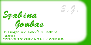 szabina gombas business card